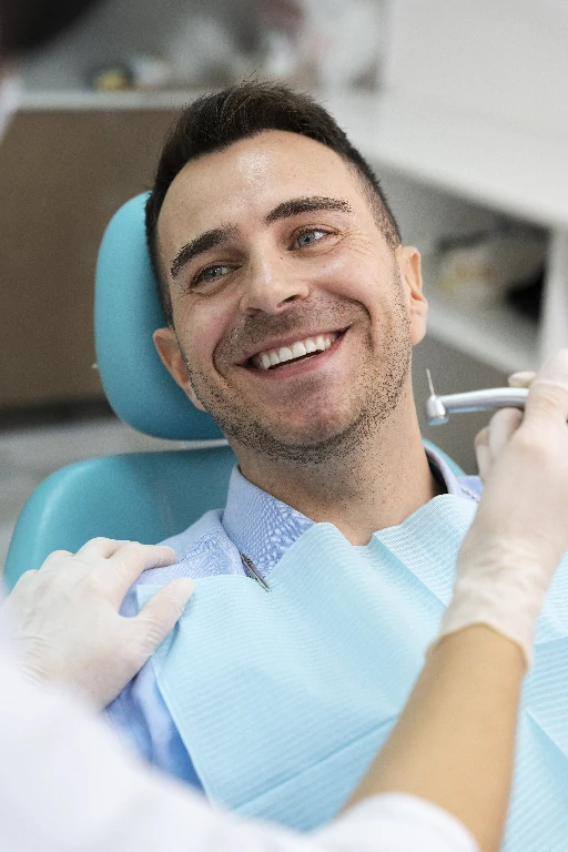dentist doing check up patient